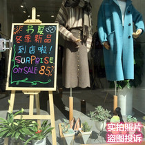 Solid wood stand vertical small blackboard Business dining hall hanging promotional menu display card Shop display handwritten house number