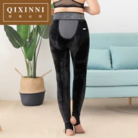 Qi Xinni cộng với phân bón làm giàu quần ni lông cộng với nhung dày cỡ lớn quần legging ấm áp xếp lớp bước chân CT104 - Quần nóng lên quần giữ nhiệt nhung nam