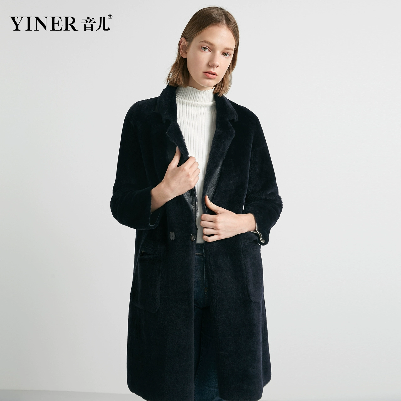 Cửa hàng Reverse-YINER Yiner 2019 mùa đông mới trước và sau mặc áo khoác lông cừu - Faux Fur
