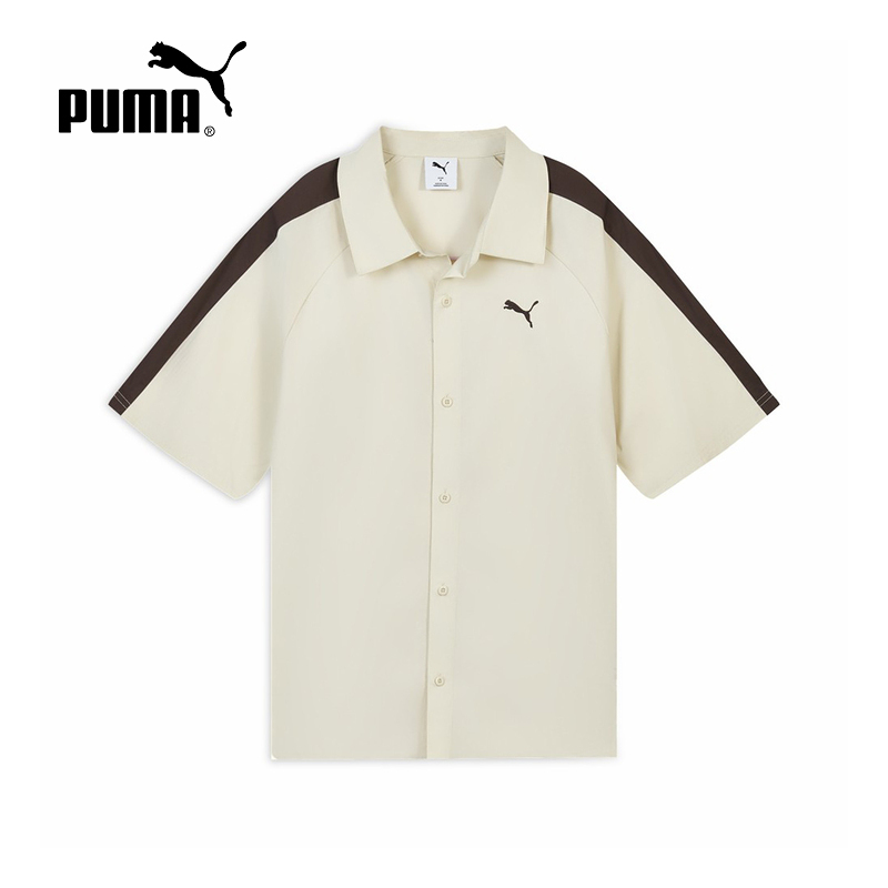 Puma Same Style as Zhang Linghe | Classic Retro T7 Short-Sleeved T-Shirt Casual Fashion Polo Shirt 638459-87