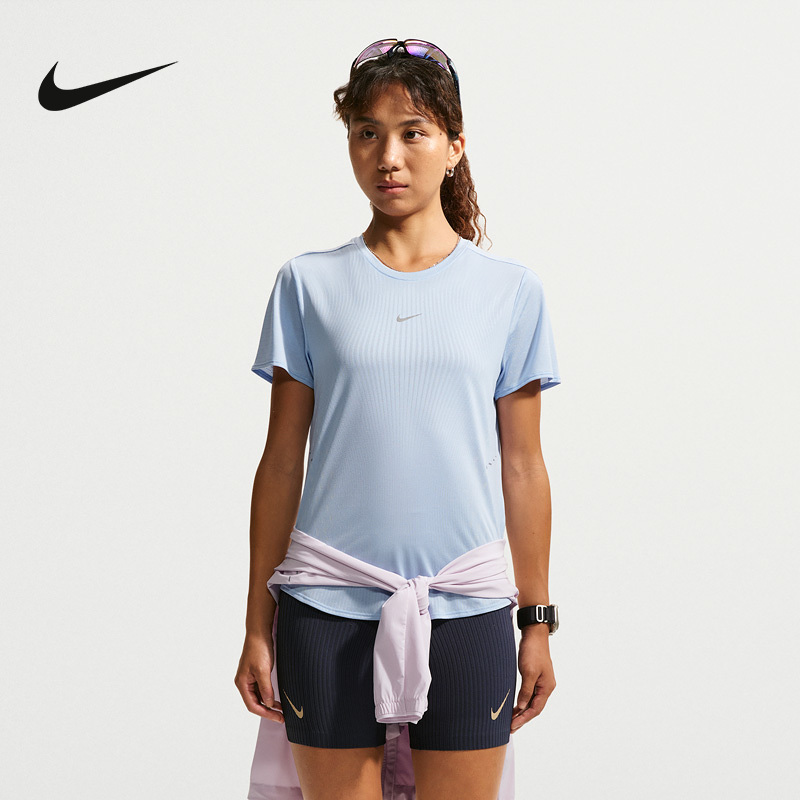 Nike Nike 2026 New Aero-Fit Women's Short-Sleeved Running Breathable Top Sports T-Shirt Ih8115-468