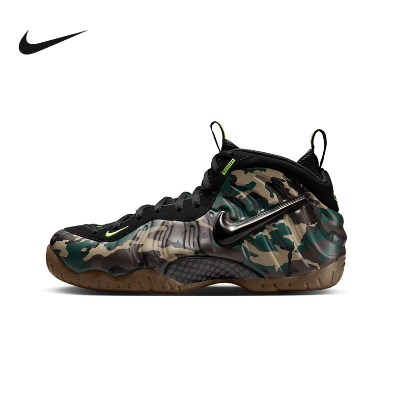 Nike Foamposite Pro Military Green Camouflage Foam Men's Retro Basketball Shoes Im5204-001