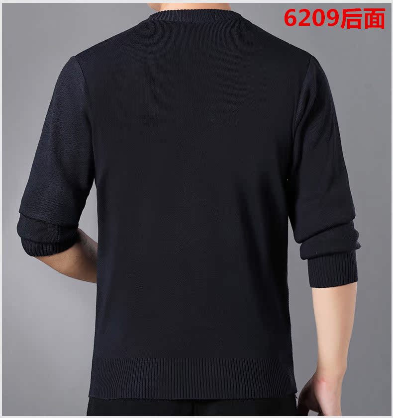 Áo len cashmere mùa đông nam v-cổ dày trung niên kinh doanh gà trái tim cổ áo len cha mặc áo len màu rắn áo khoác sơ mi nam