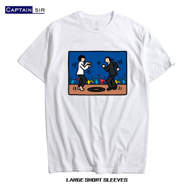 Pulp Fiction Movie Dance Scenes Interesting Quentin Works Merchandise Graphic Clothing Short-Sleeve T-Shirt Pure Cotton