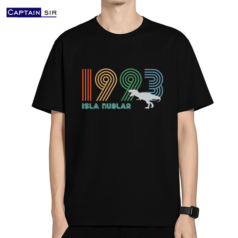 Jurassic World Park 1993 Isla Nublar Nublar Island Dinosaur Movie Merchandise Short Sleeve T-Shirt Cotton