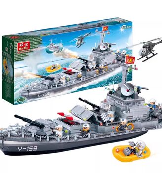 Bangbao building block puzzle ship model thunder battleship