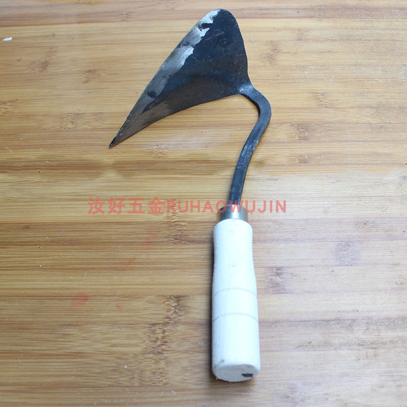 Agricultural forged small plough hoe triangle hoe pine soft weeds planted vegetable rake gardening tool