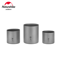 Naturhike Norway No handle double layer titanium cup outdoor picnic cutlery portable camping ultralight pure titanium water glass