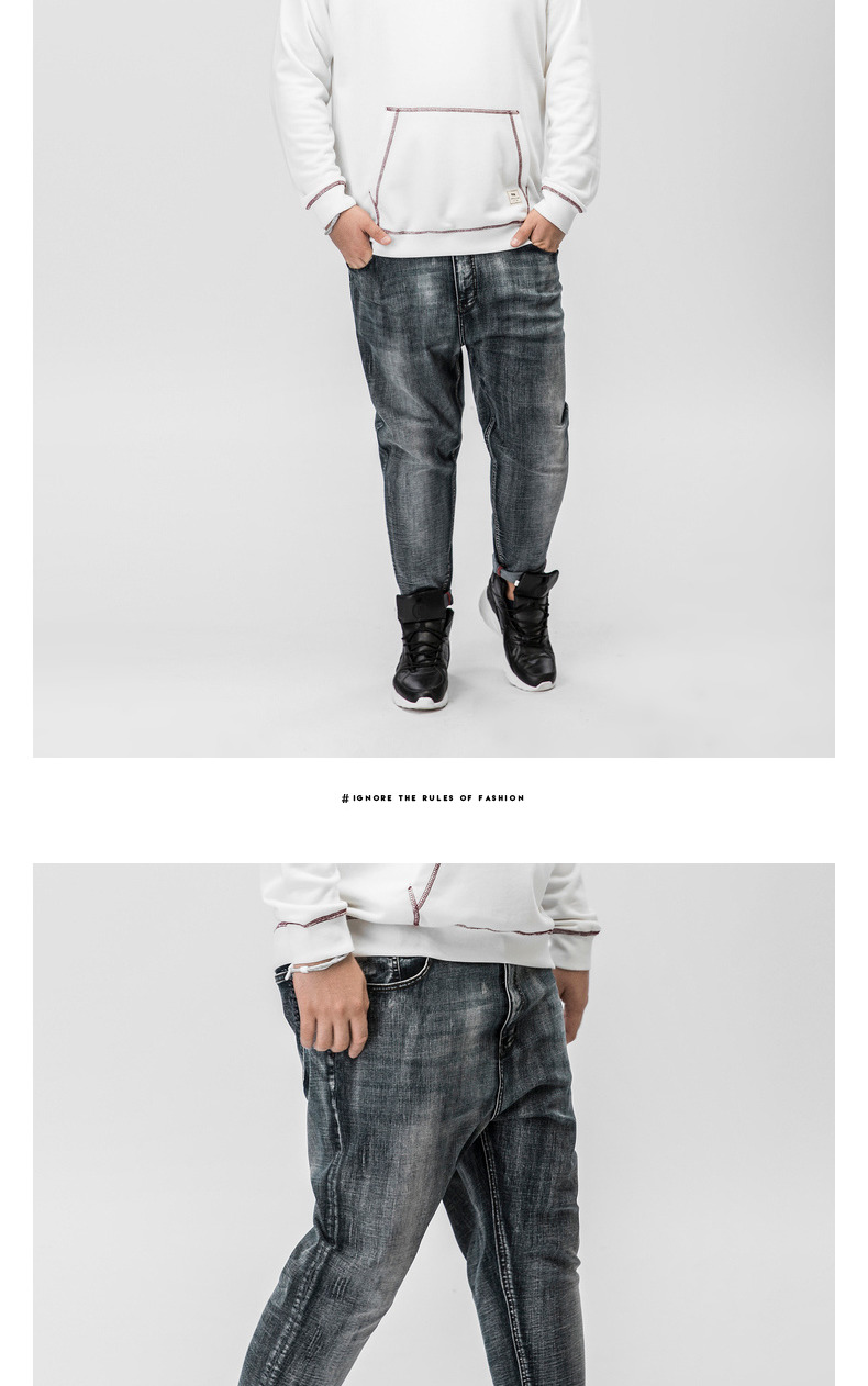 Quần áo béo cỡ lớn hành tinh nam cộng với phân bón để tăng chất béo pants quần lửng ống rộng retro chất béo quần lót nam