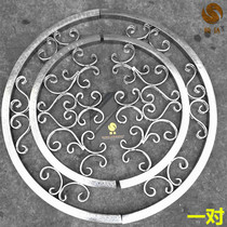 304 European gate semicircular curved pipe door flower accessories stainless steel European accessories courtyard gate decoration flower