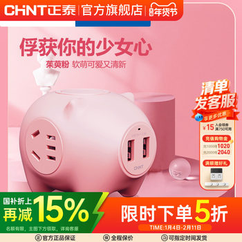 Chint Taidudu Creative Piggy Power Strip Gift Household Power Strip with Cord Extension Socket