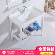 Ceramic laundry basin with stainless steel bracket basin wash basin with washboard balcony ultra-deep laundry tank washbasin