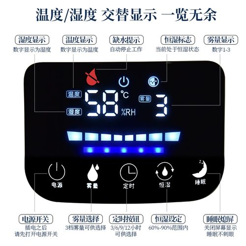 Беззвучный вместительный и большой увлажнитель воздуха, детский спрей