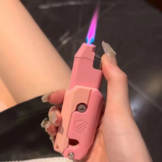 pink carrot knife lighter pink flame