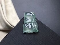 Natural A Goods Emerald Jade Finished Ring Ground Studded Pendant Ring Ear thread Anne edge Jewelry Emerald