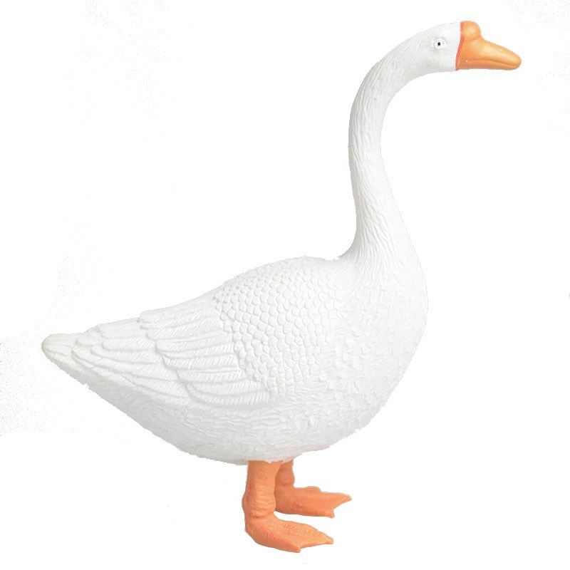 Large soft plastic goose model toy Soft plastic big white goose decoration simulation animal