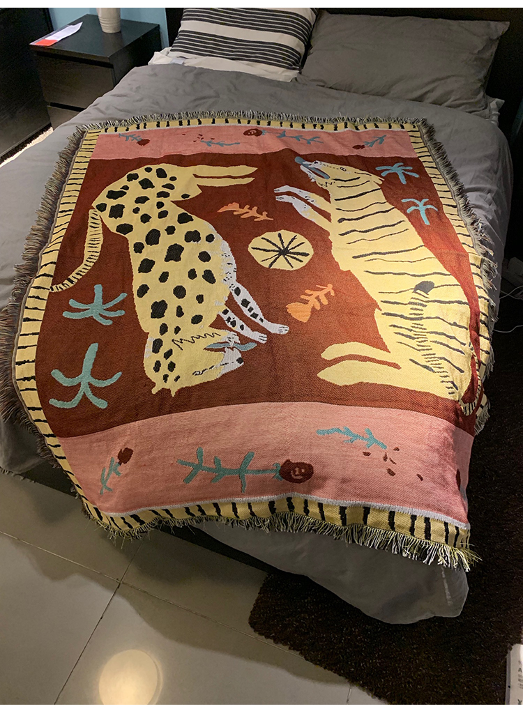 Sofa chăn mền Bắc Âu phòng khách trang trí phòng ngủ tường tấm thảm đơn giản khăn sofa đan chăn giải trí chăn đơn - Ném / Chăn chăn lông cừu tự nhiên