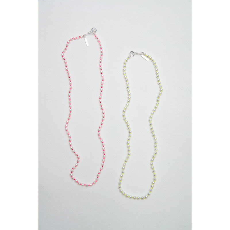 Tiny Pearl Summer Dopamine Fluorescent Color Series Strong Light Small Rice Beads Can Be Stacked and Mixed with Pearl Necklaces