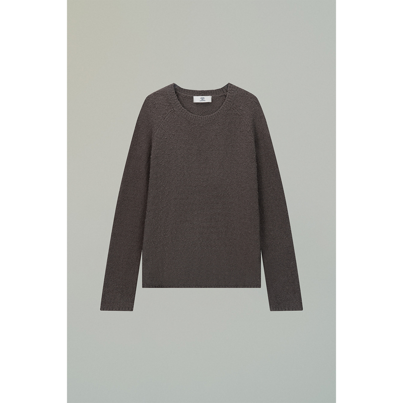 Bouclé Soft Classic Quiet Looped Velvet Lazy Soft and Cozy Raglan Relaxed Long-Sleeve Sweater Bouclé Soft Classic Quiet Looped Velvet Lazy Soft and Cozy Raglan Relaxed Long-Sleeve Sweater