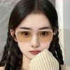 Color-Changing Myopia Glasses for Women, Cool Tea Color, Transparent Frame, Ultra-Light, Trendy, High-Value, Large Frame, Slimming, Natural Look, Non-Prescription Glasses, Custom-Made