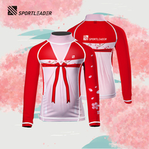 Autumn and winter warm womens Hanfu childrens cycling clothing tight version of the pullover balance car racing clothing quick-dry sweating car clothing