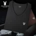 Playboy Men Đồ lót nhiệt cotton đơn Một mảnh áo trẻ trung Cotton áo len mùa thu Top mặc mùa đông