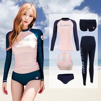  Swimsuit womens 2020 new split swimsuit cover belly thin conservative cover leg long section sunscreen long sleeve school