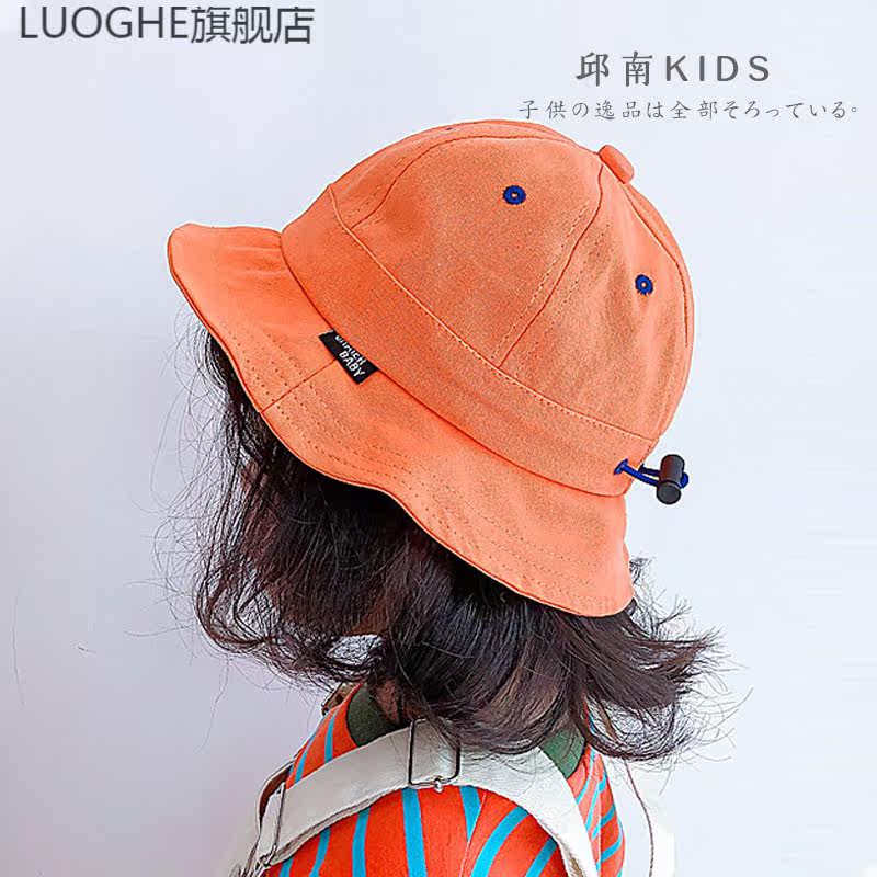 秋南兒童帽子春夏薄款時尚卡通寶寶漁夫帽嬰兒遮陽帽oj