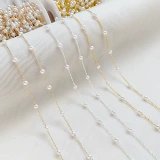 Медная цепь из жемчуга, китайская шпилька, аксессуар для волос, ювелирное украшение с кисточками, аксессуары, 4мм