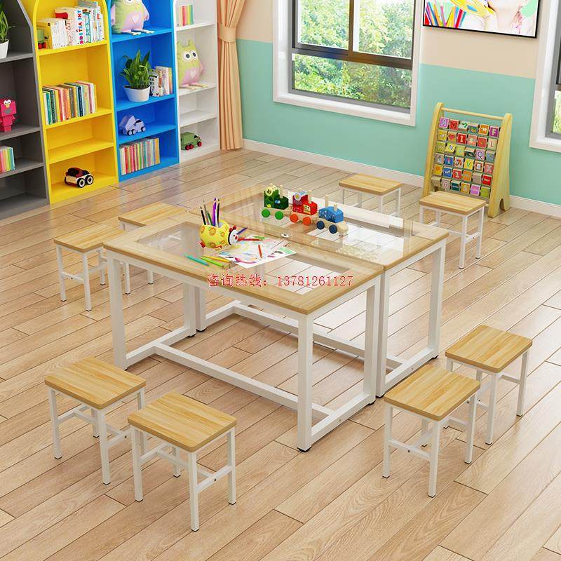 Calligraphy training class table toy table children's training table cram training institution rest area table and chair students