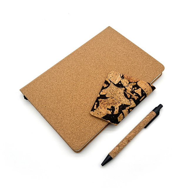 New Coffee Grounds Cork Buckle Notebook A5 Business Gift Notebook Set Can Be Printed with Logo