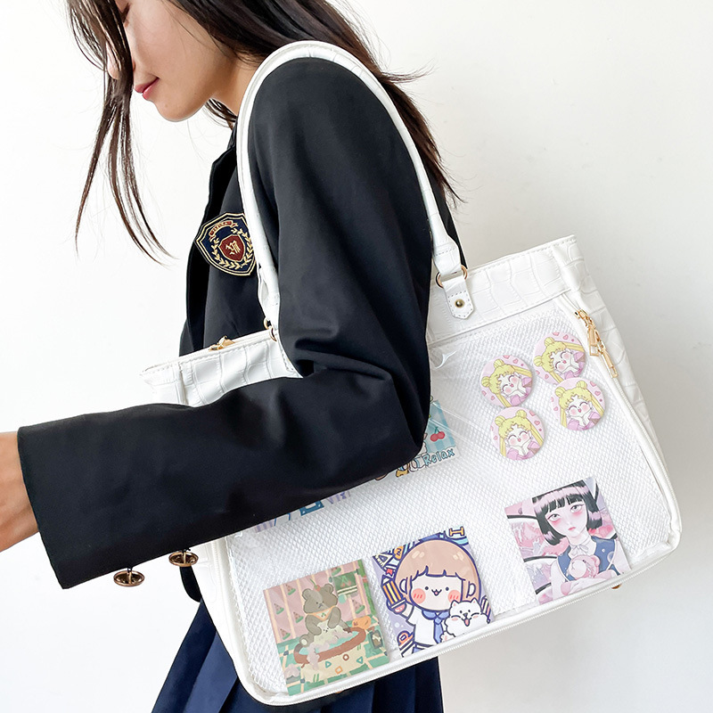 Crocodile Pattern Women's Bag, Double-Sided Tote Bag, Elegant Ribbon Handbag, Shoulder Bag, Large Capacity Backpack, Tote Bag, Baby Bag
