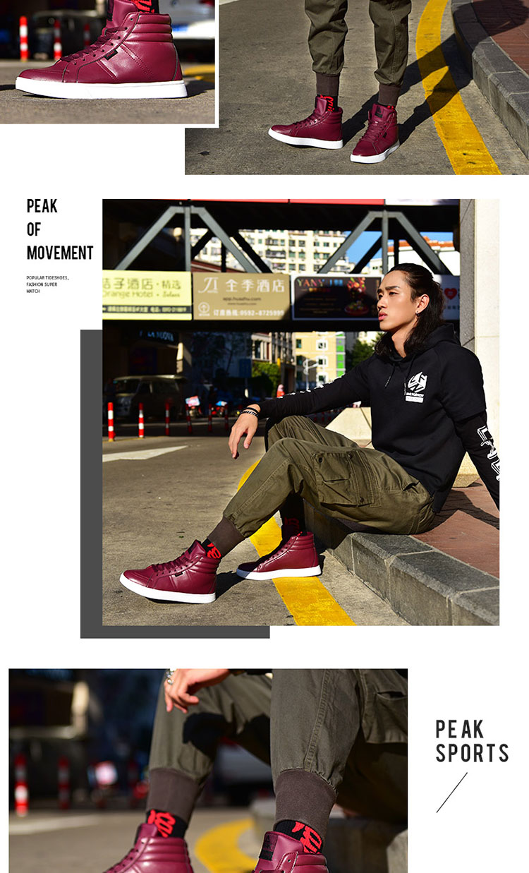 Giày nam đế cao giày cao gót thông thường 2019 hè mới nhỏ giày trắng giày da skate sneakers - Dép / giày thường giày the thao nam hàng hiệu