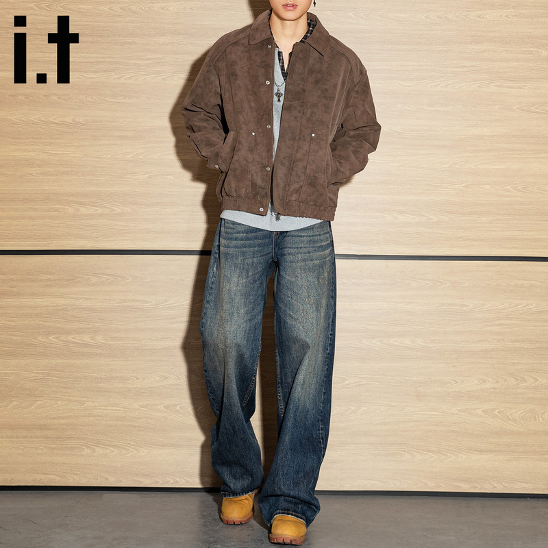 It Izzue American Retro Washed Straight-Leg Jeans for Men, New Trendy Brand, High-End Loose Wide-Leg Long Pants It Izzue American Retro Washed Straight-Leg Jeans for Men, New Trendy Brand, High-End Loose Wide-Leg Long Pants
