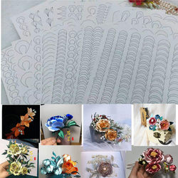 Juyan A wrapped flower hairpin paper mold paper pattern cardboard drawing pattern 350g A4 white cardboard handmade DIY ການອອກແບບຕົ້ນສະບັບ