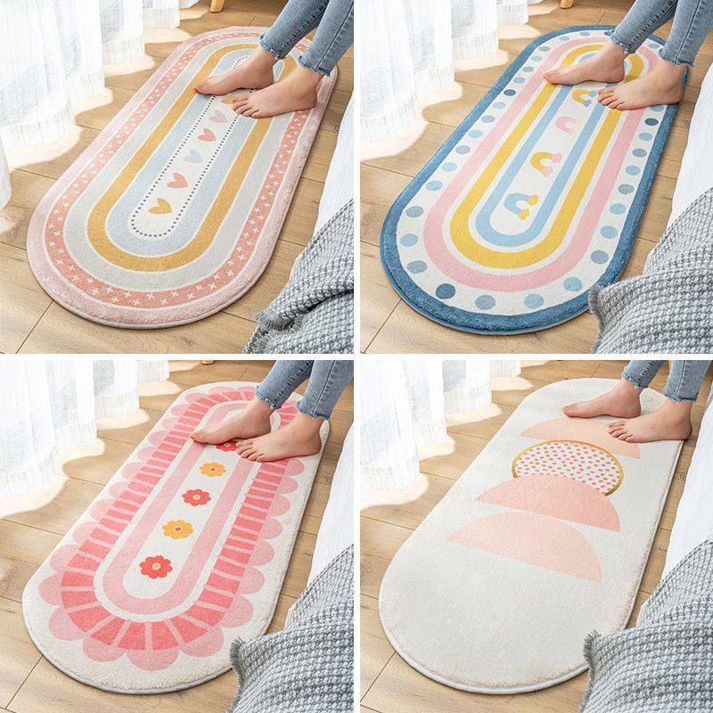 Dirt-Resistant Bedside Blanket Net Red Home Bathroom Makeup Room Doormat Living-room Floor Mat carpet Bedroom Girl Summer