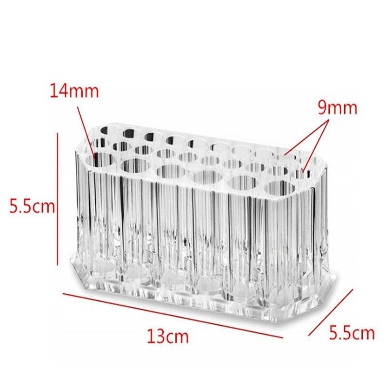 Acrylic 26 holes Makeup Pen Brush Rack Macroporous Transparent Brow Pen Eyelink Pen Holder box finishing show shelf pen holder
