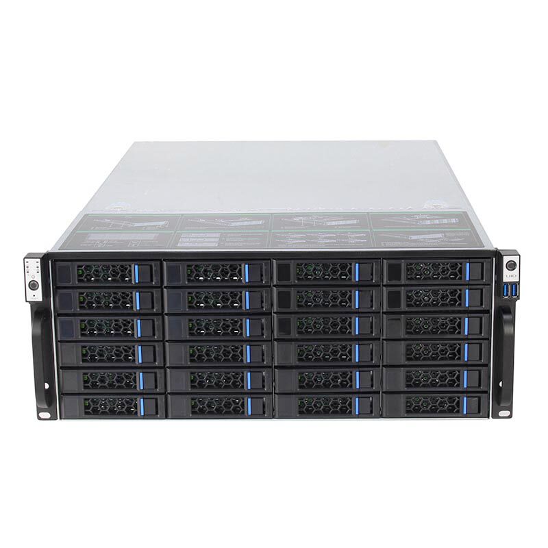 Brand new 4U24 hard disk bit hot swap storage server E-ATX motherboard power chassis big data cloud computing