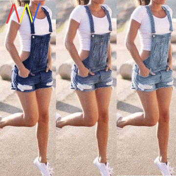 jeans shorts women jumpsuit summer overalls ripped 2019denim