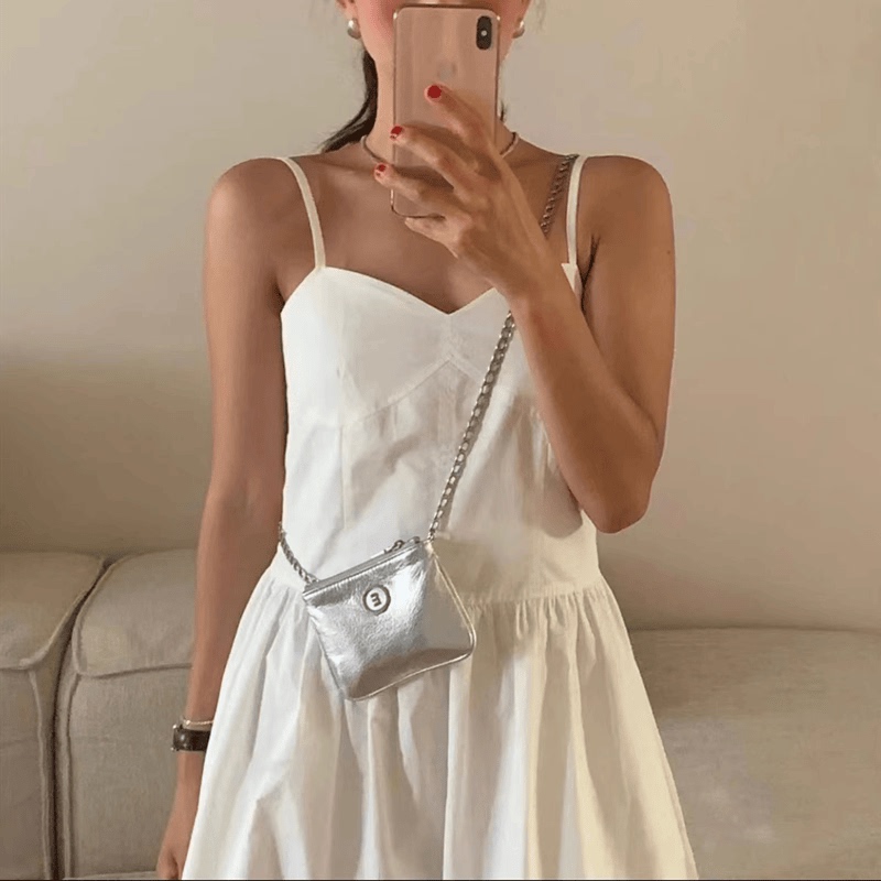 Korean Minitmute Genuine Leather Small Bag for Women, Small Card Holder, Coin Purse, Mini Chain Crossbody Small Square Bag, Xiulin Bag Korean Minitmute Genuine Leather Small Bag for Women, Small Card Holder, Coin Purse, Mini Chain Crossbody Small Square Bag, Xiulin Bag