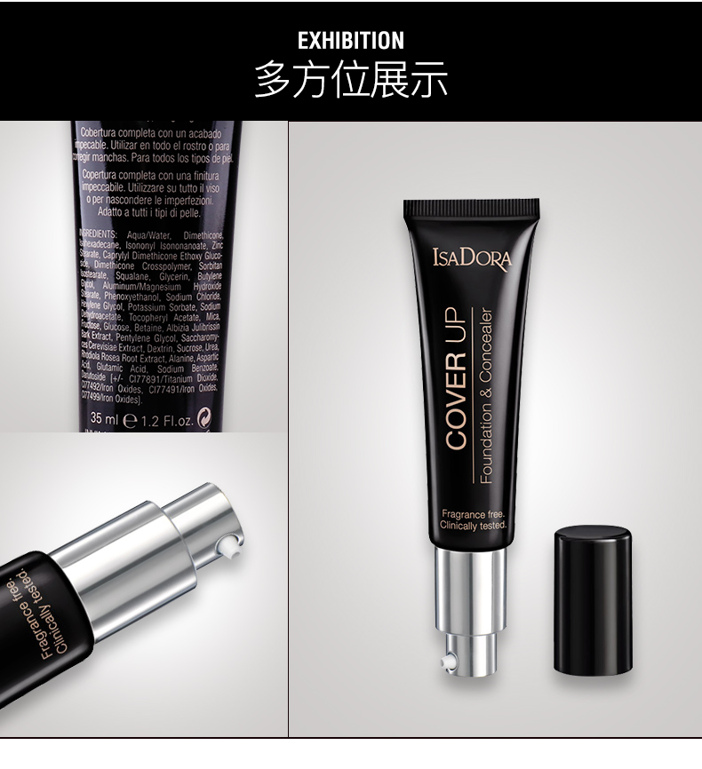 Kem che khuyết điểm dạng lỏng của IFDora Revitalizing Liquid Foundation Che khuyết điểm Mụn dưỡng ẩm Làm trắng da nude Trang điểm bền lâu Không thấm nước chính hãng - Nền tảng chất lỏng / Stick Foundation phấn nước clio