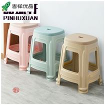 Household plastic stools thickened living room high stools table stools benches square stools plastic chairs rubber economy