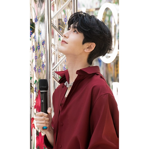 Бордовая шелковая летняя рубашка, изысканный стиль, в американском стиле, защита от солнца