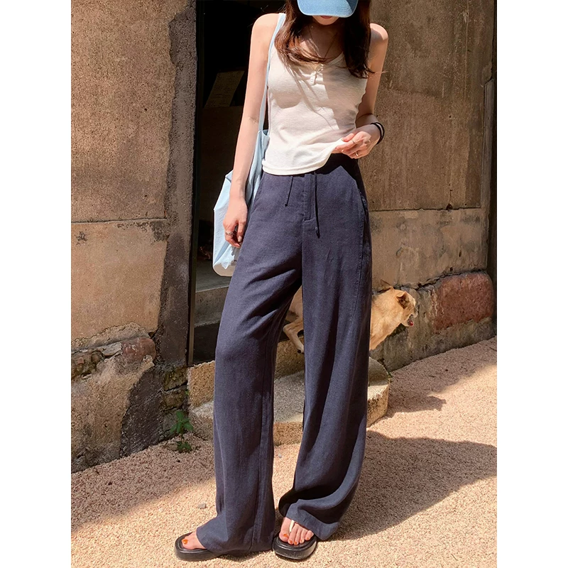 Summer thin trousers, loose straight fit