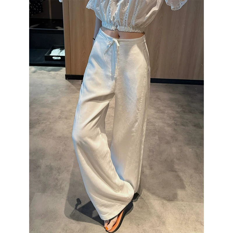 Summer thin trousers, loose straight fit