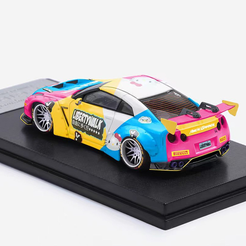 日产GTR R35 LB宽体改装MC 1:64 Hello Kitty合金模型震撼登场_火车_淘宝游戏网