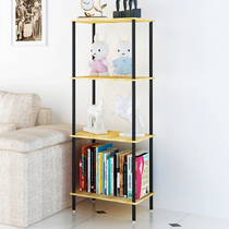 Wooden iron shelf storage shelf Microwave oven rack storage rack Multi-layer storage Solid wood shelf Simple bookshelf shelf