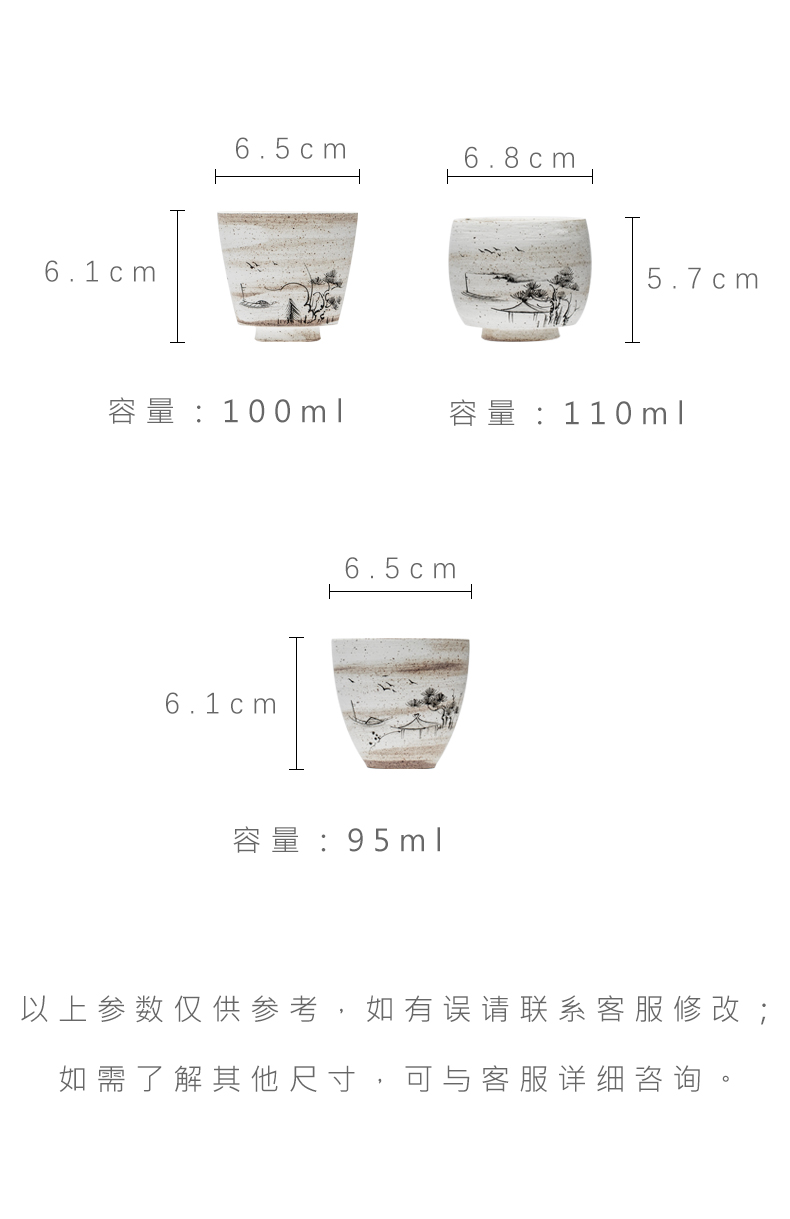 Vegetation school hand - made powder lead master cup Japanese sample tea cup ceramic cups kung fu tea set personal cup single CPU