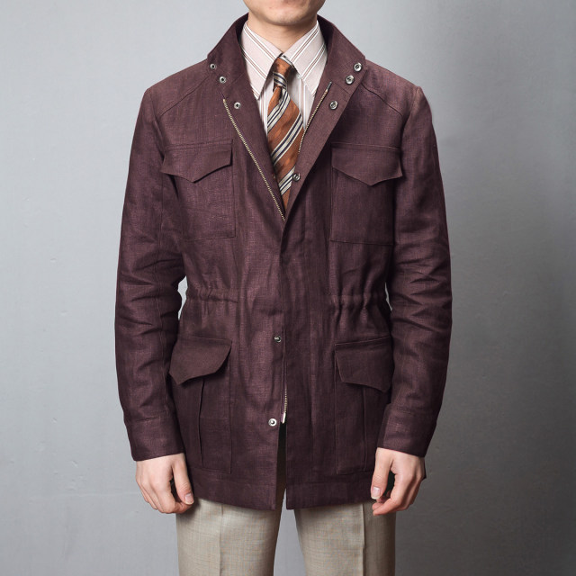 NHO2 Customized Men's Hunting Wear M65 Field Jacket Irish Linen Lapel Thin Coat Fieldjacket