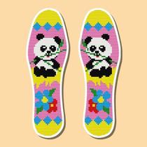 Cross embroidered insole embroidered handmade pure cotton embroidered semi-finished pinhole new printed wedding happy men and women